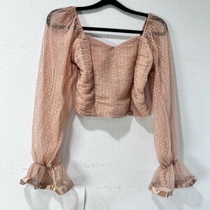 Le x Design  cropped blouse size:M